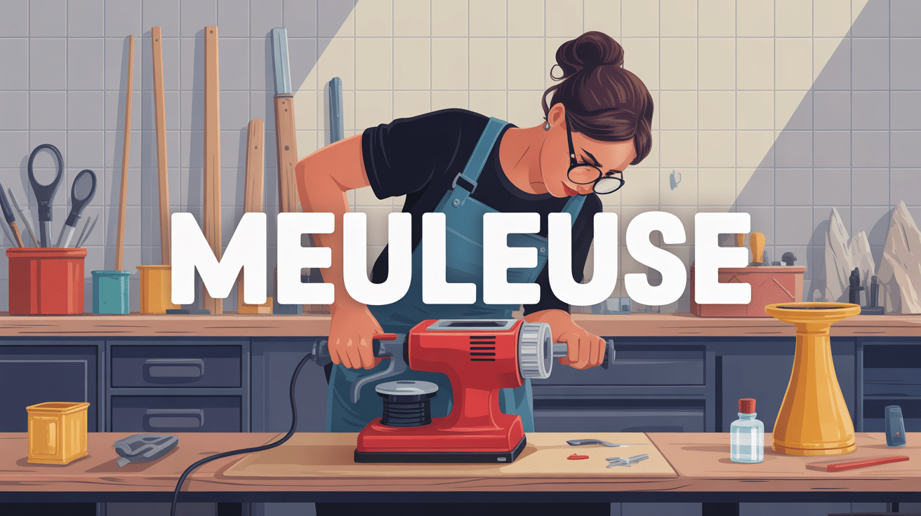 a quoi sert une meuleuse atelier étincelles stylisé