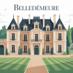 belledemeure illustration manoir château parc portail