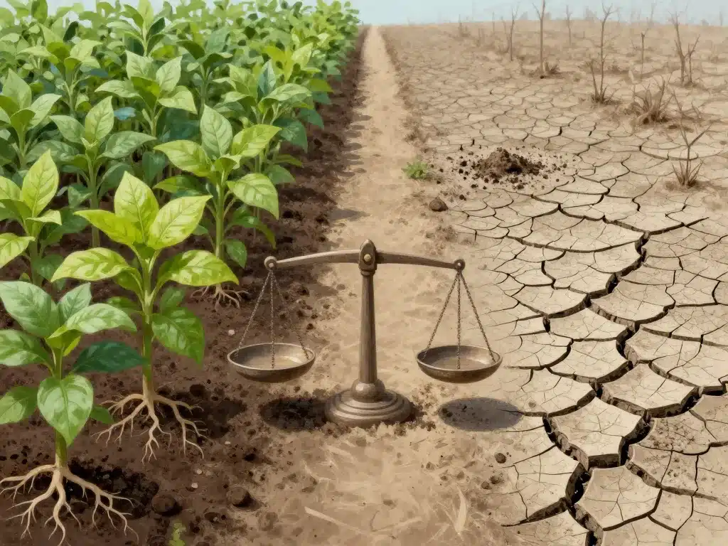 Scène métaphorique risques cendre de bois désherbant