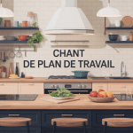 Cuisine moderne avec chants de plan de travail variés