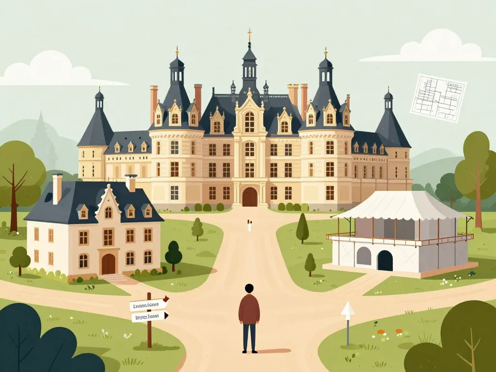 Chateau a vendre choix projet familial événementiel restauration