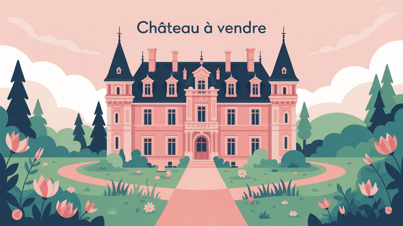 Chateau a vendre illustration rêve et investissement