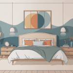 chambre à coucher moderne avec couleur tendance 2024