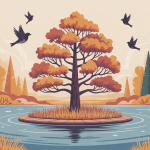 Cyprès chauve racines aériennes et feuillage automne