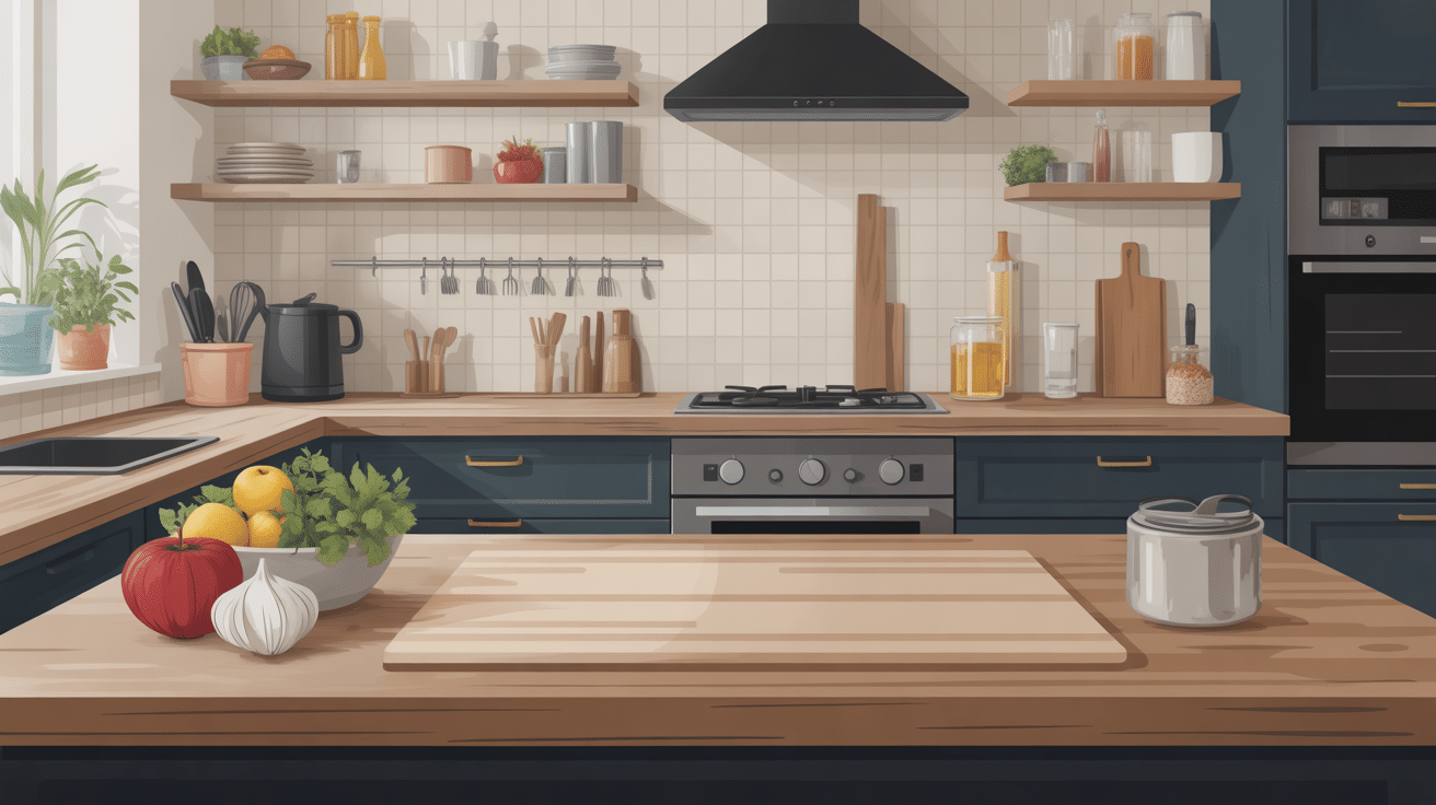 entretien plan de travail bois cuisine moderne