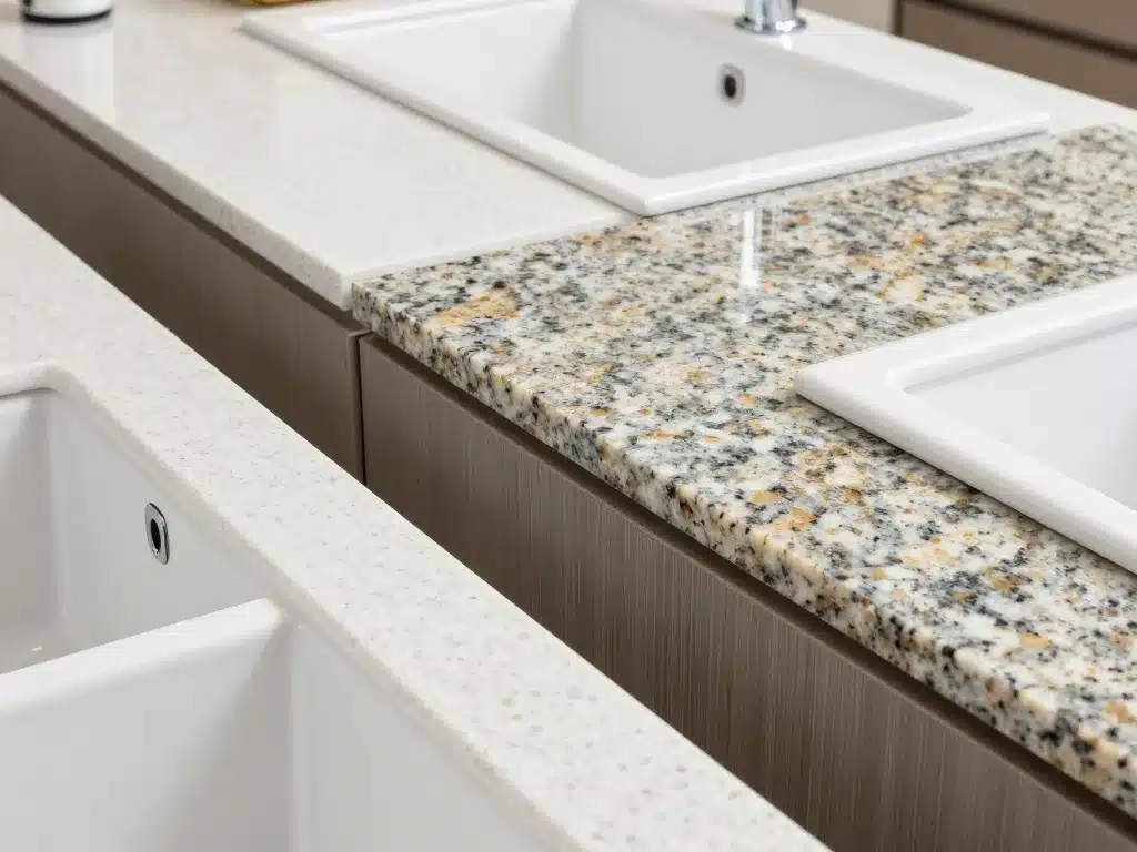 evier sous plan de travail matériaux compatibles