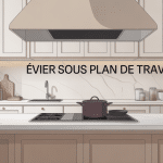 evier sous plan de travail élégant cuisine moderne