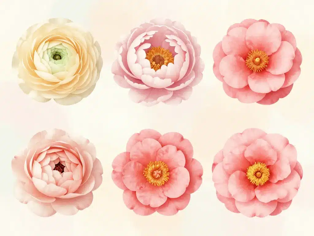 Comparaison fleurs qui ressemblent à une rose