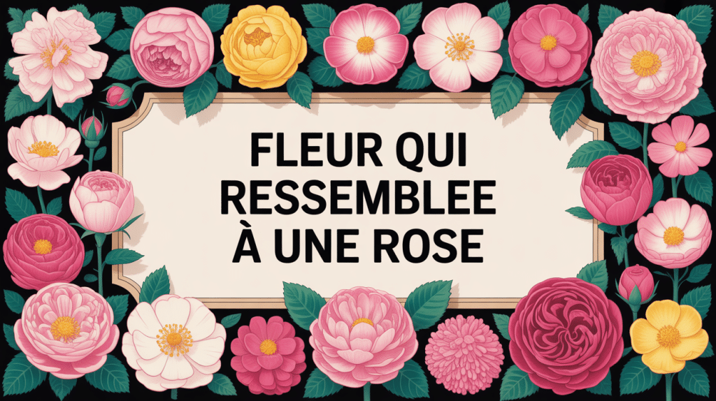 Jardin avec fleurs qui ressemblent à une rose