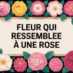 Jardin avec fleurs qui ressemblent à une rose
