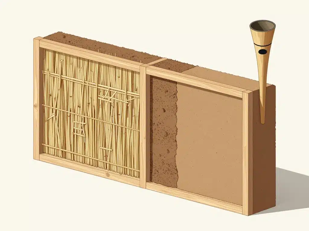 Schéma SEO mur torchis construction et rénovation