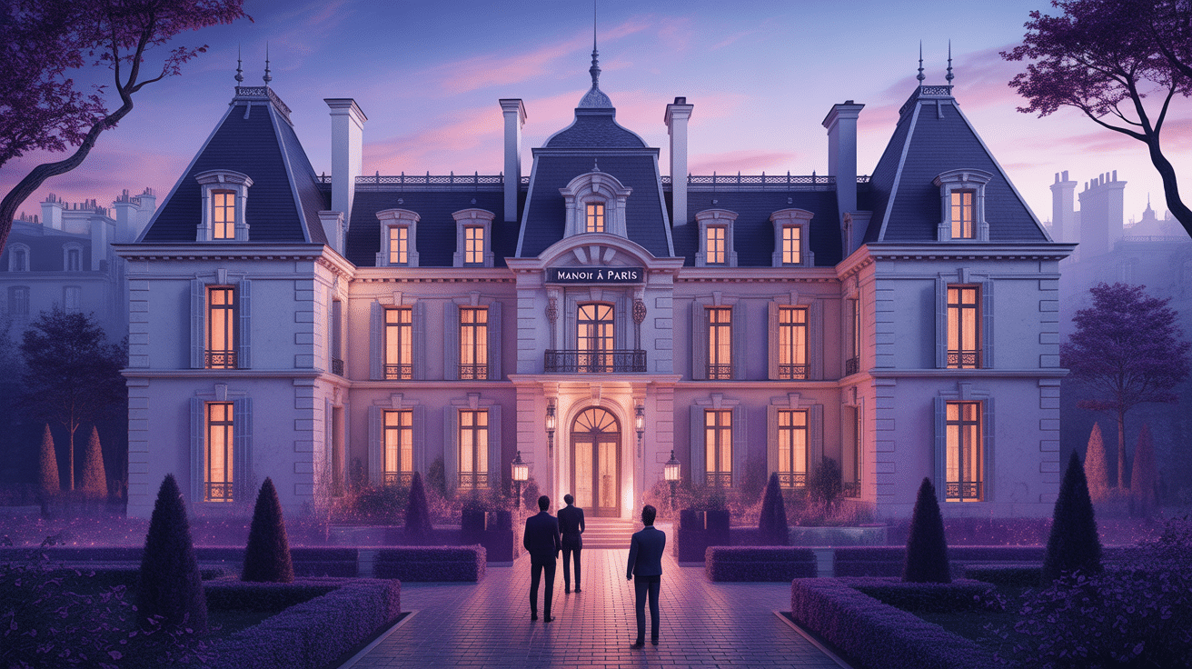 manoir à paris image immersive 3d stylisée