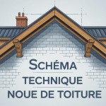 noue de toiture schéma technique vue en coupe