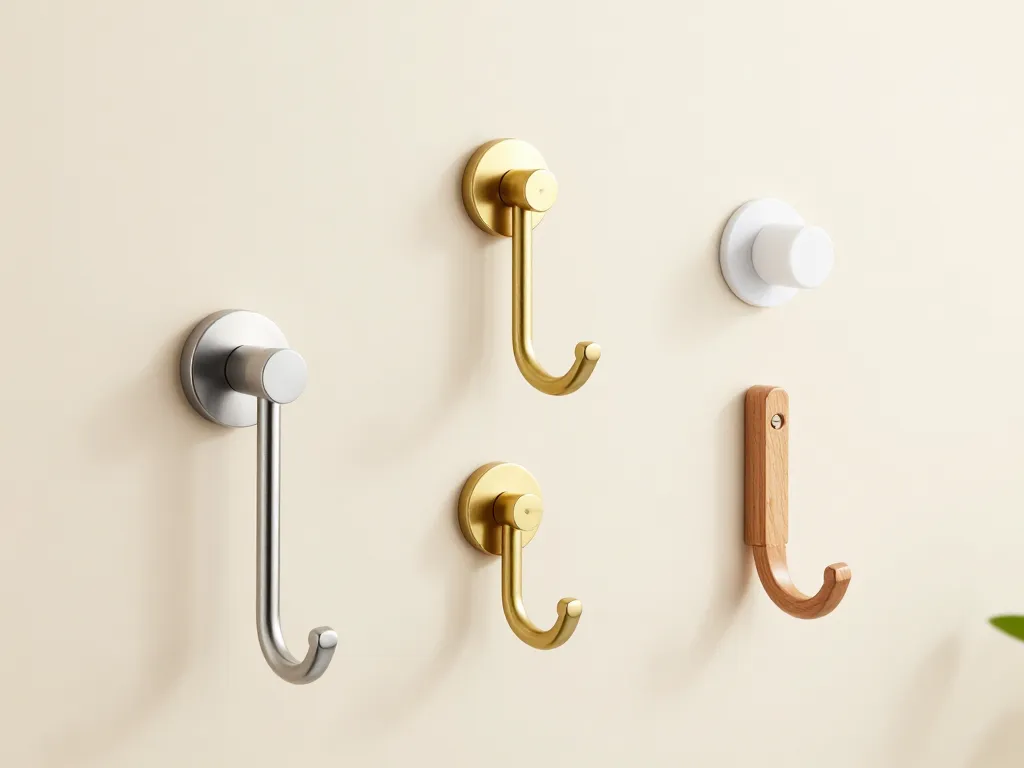 patere salle de bain inox laiton bois plastique