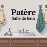 patere salle de bain murale pour serviette peignoir