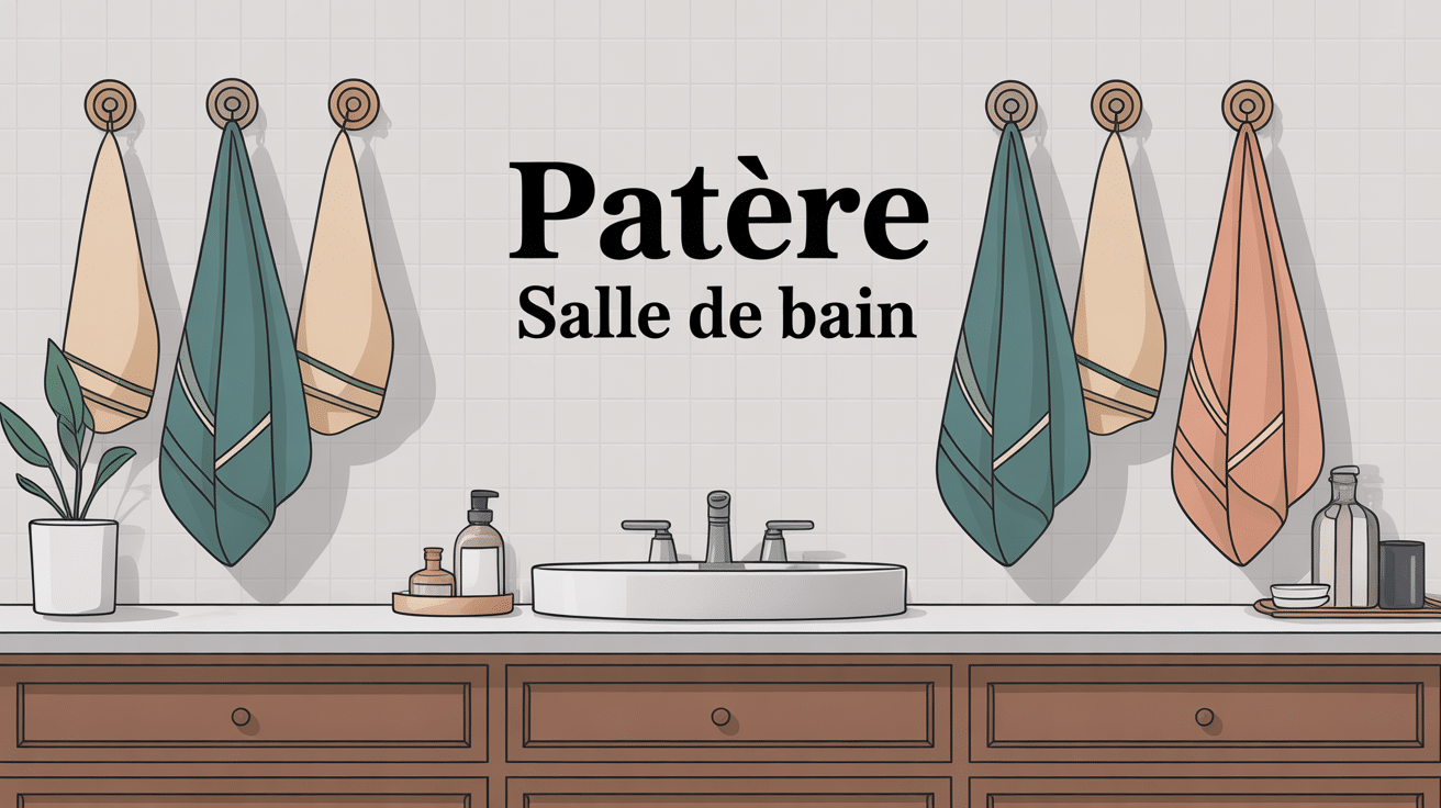 patere salle de bain murale pour serviette peignoir