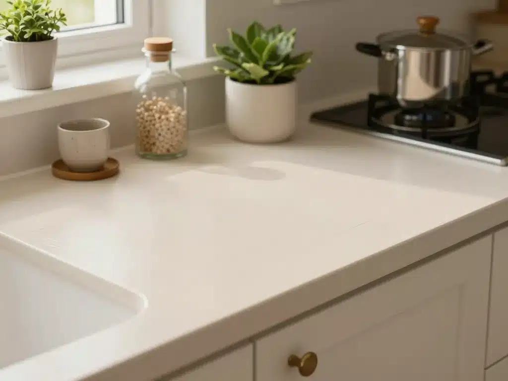 peindre un plan de travail cuisine après finition décor