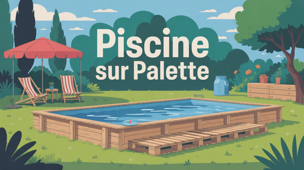 Piscine sur palette installée en extérieur
