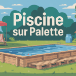 Piscine sur palette installée en extérieur