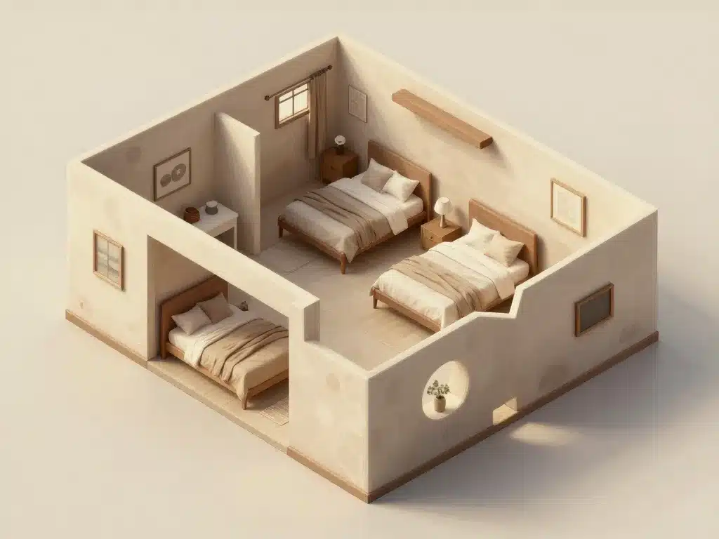 plan chambre ajustement surfaces et contraintes