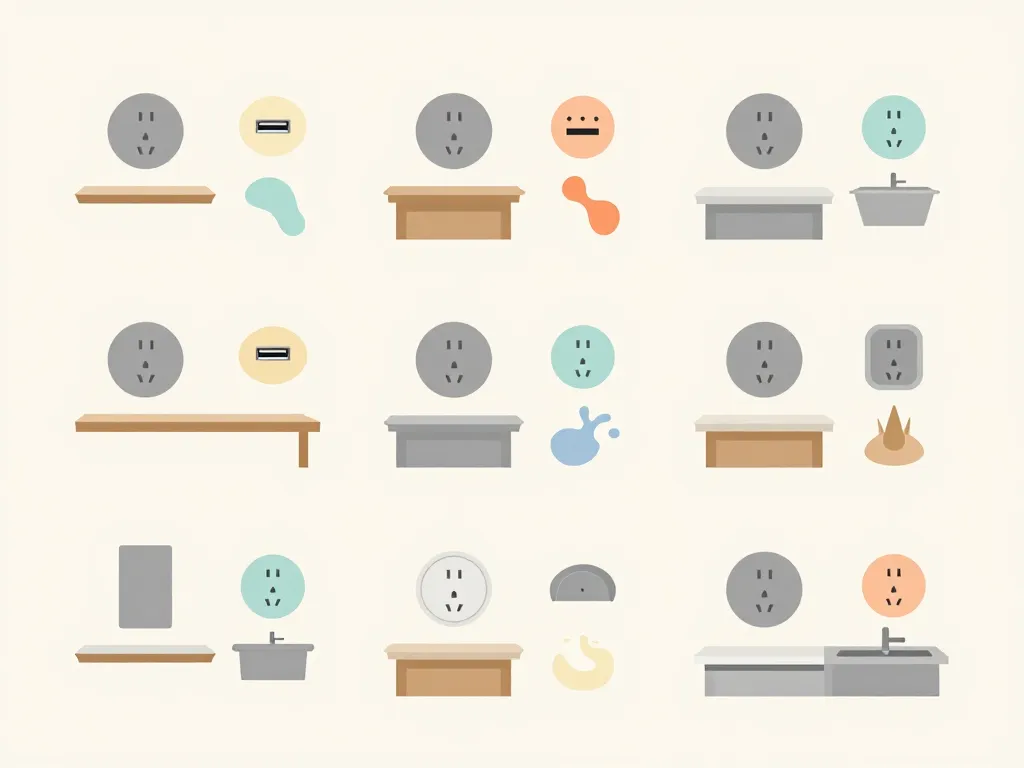 comparatif prise plan de travail legrand selon épaisseur et emplacement cuisine