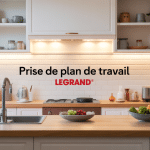 prise plan de travail legrand bien intégrée sur plan de travail cuisine