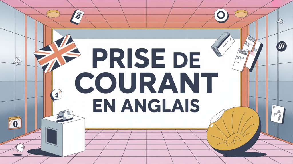 concept prises de courant en anglais moderne vectoriel
