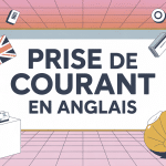 concept prises de courant en anglais moderne vectoriel