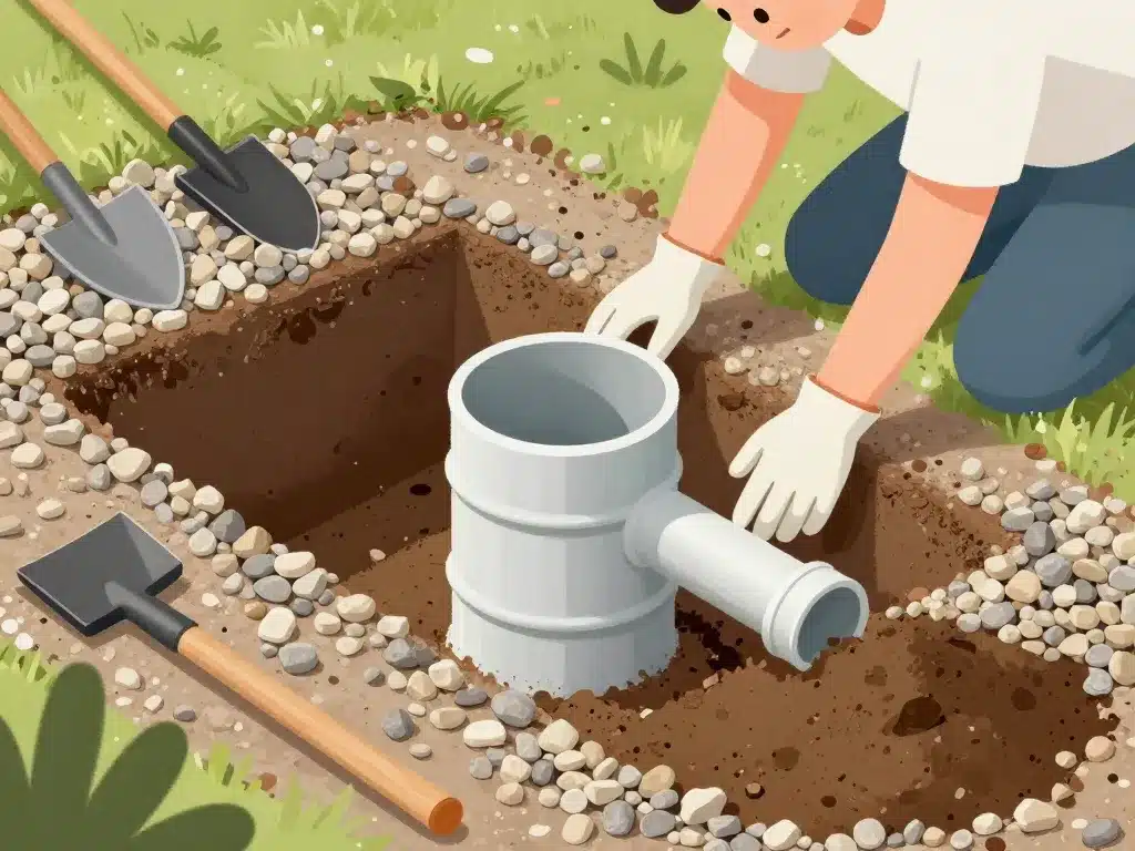 installation puisard pvc guide visuel jardin