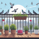 Recette de grand-mère pour faire fuir les pigeons illustration balcon