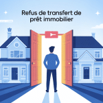 refus transfert de prêt immobilier illustration porte fermée et choix