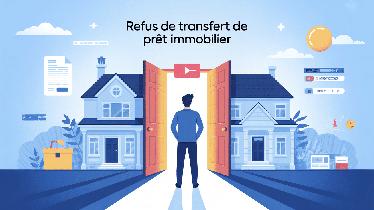 refus transfert de prêt immobilier illustration porte fermée et choix