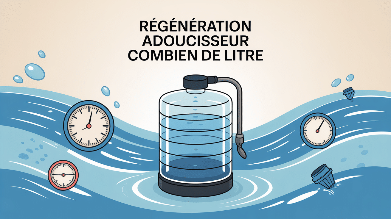 régénération adoucisseur combien de litre image consommation eau