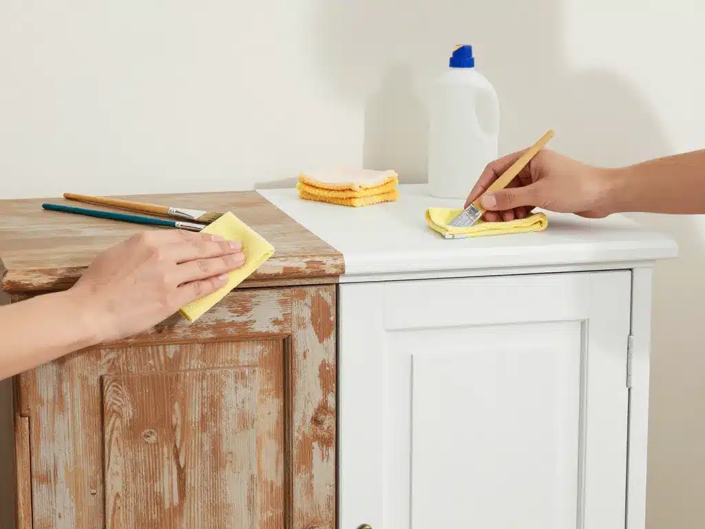 préparation relooker un meuble ancien nettoyage ponçage peinture