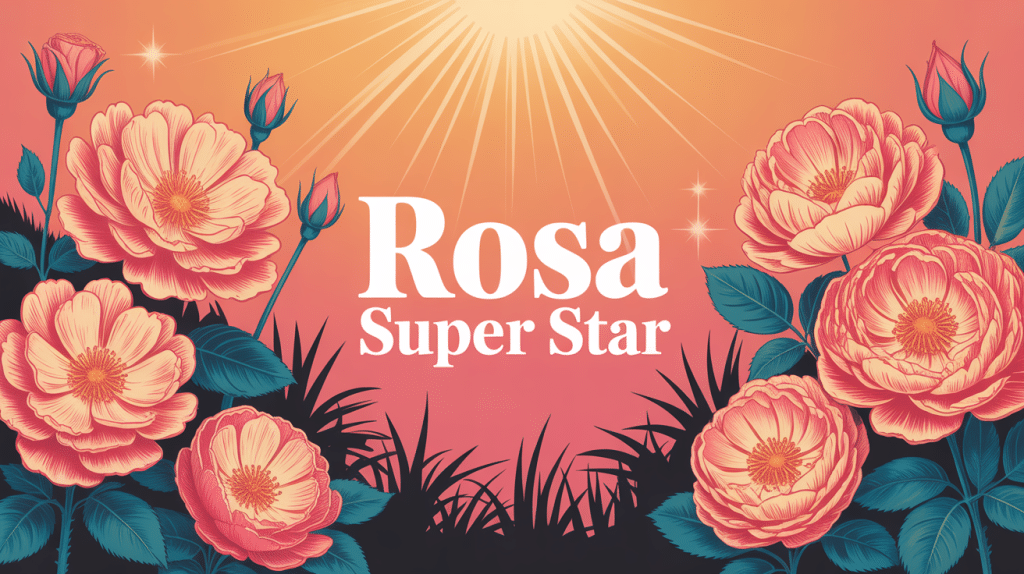 rosa super star fleurs oranges jardin soleil