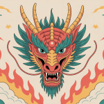 tete de dragon peinture digitale asiatique et occidentale