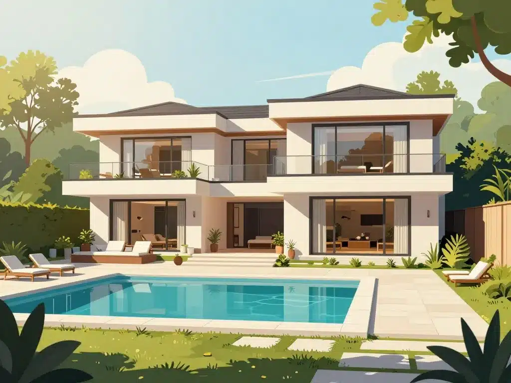 villa de luxe design intérieur extérieur haut de gamme