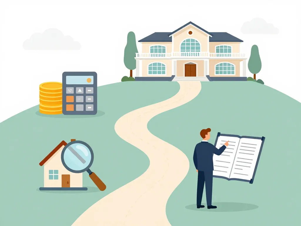 processus achat villa de luxe illustration budget expertise