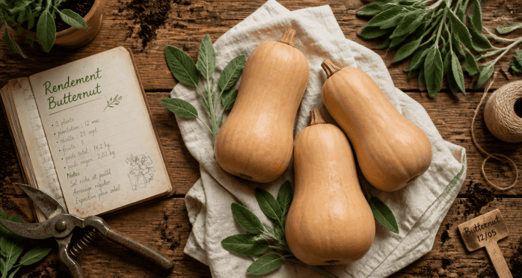 combien de butternut par pied sur plan de travail