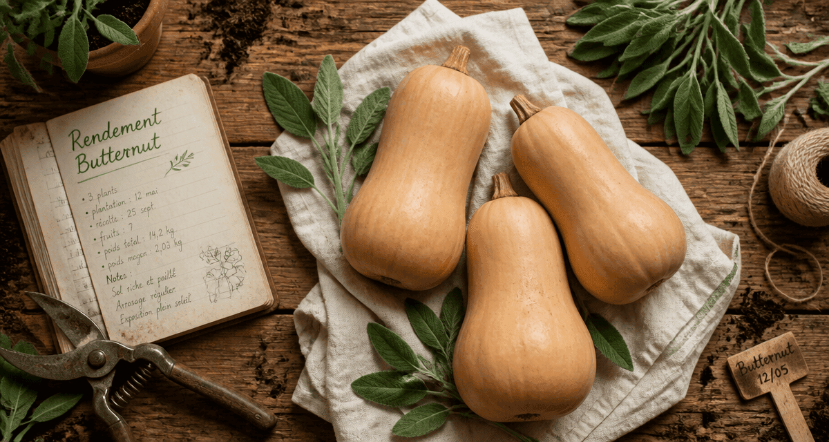 combien de butternut par pied sur plan de travail