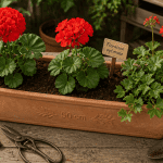 combien de géranium dans une jardinière de 50 cm avec trois plants