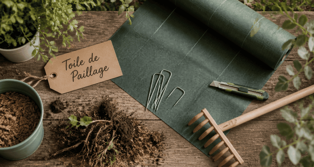 comment poser de la toile de paillage sur un massif
