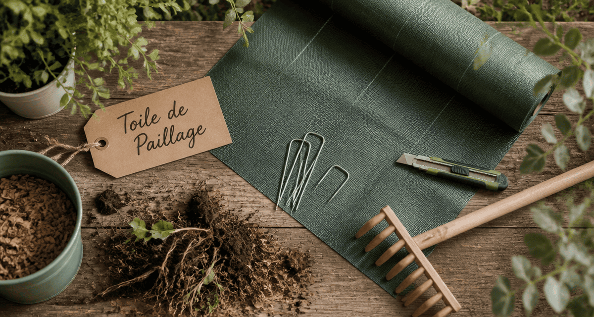 comment poser de la toile de paillage sur un massif