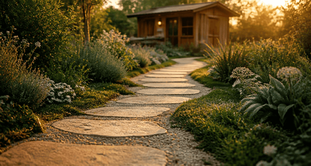 dalle allee de jardin en pierre naturelle