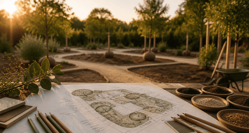 jardin comment faire plan main création