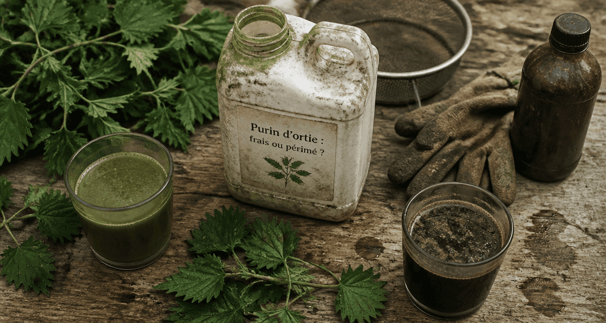 purin d'ortie périmé bidon verre signes putréfaction