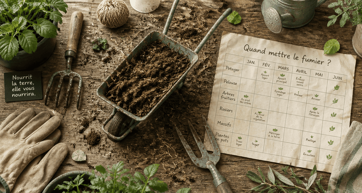 quand mettre du fumier au jardin brouette calendrier