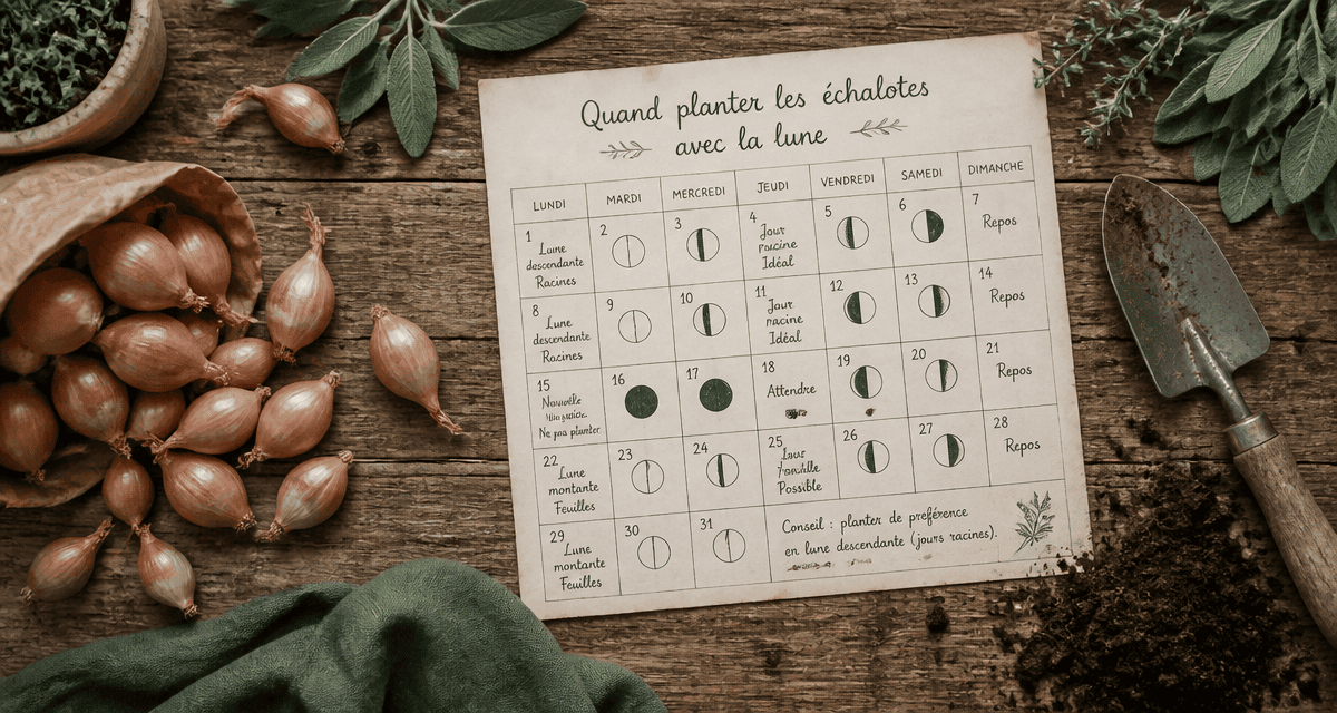 quand planter les échalotes avec la lune, calendrier et caïeux