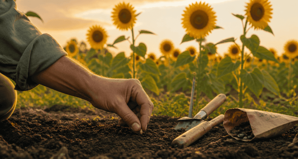 quand planter les graines de tournesol main jardin