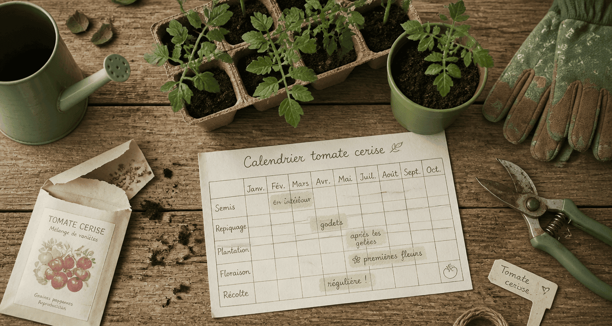 quand planter tomates cerises, plants, calendrier, outils